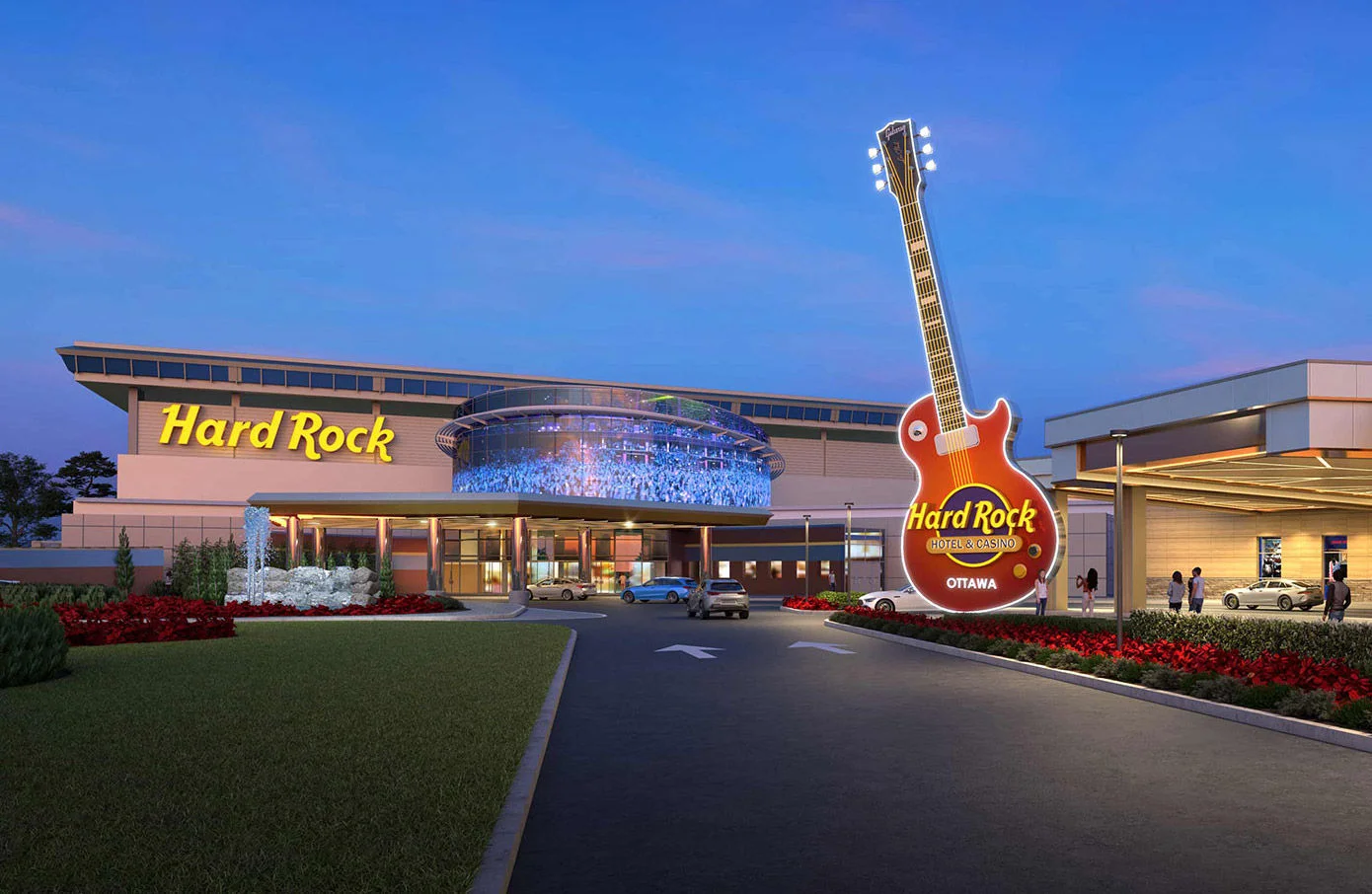 Hard Rock Hotel & Casino Ottawa - rendering of the exterior